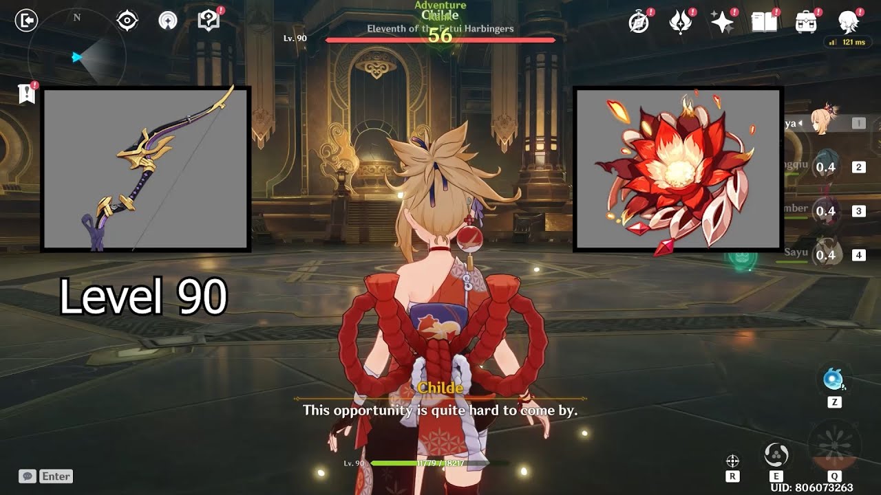 C0 Yoimiya Hamayumi VS Lvl 90 Childe - Genshin Impact