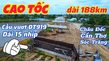 Cầu dài nhất trên đường cao tốc Châu Đốc - Cần Thơ - Sóc Trăng tại huyện Thới Lai, thành phố Cần Thơ