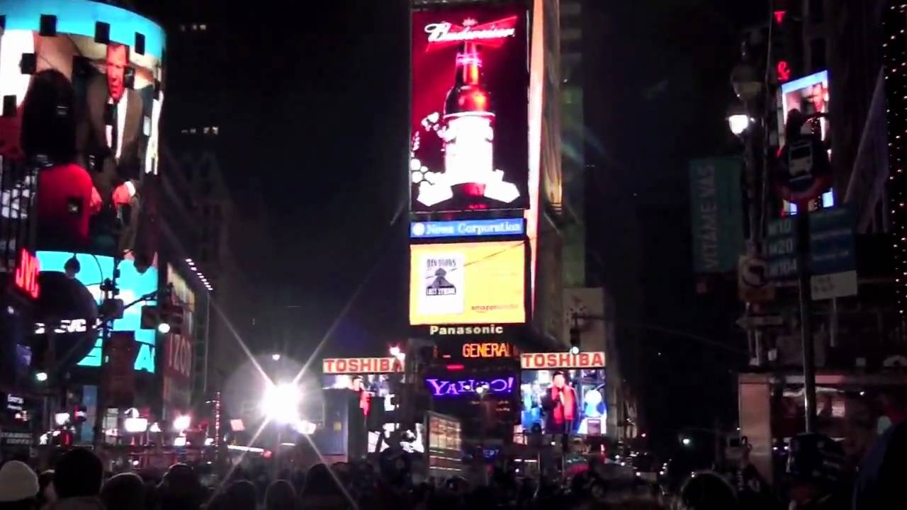 Times Square New Years Eve Ball Drop NYC 2010 HD