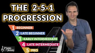 2-5-1 Chord Progression 5 Levels From Beginner To Pro