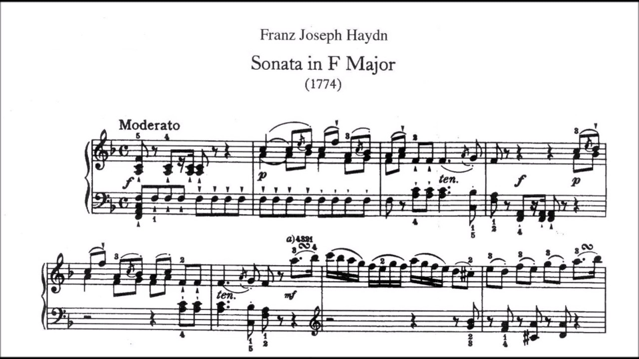 Franz Joseph Haydn Piano Sonata #29 In F Major - YouTube
