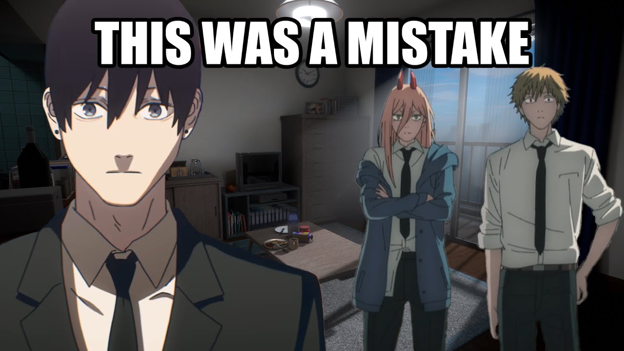 Аки пытается наладить отношения с соседями по комнате | Скетчи «Человек с бензопилой»