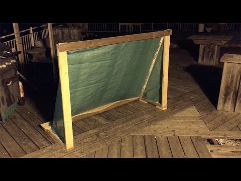 How To: Make a Hockey Net out of Scrap Wood &amp; Tarp - YouTube