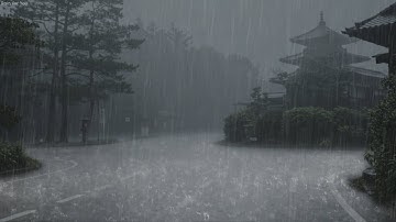 Rain Sounds For Sleeping 99% | Fall Asleep Fast With Heavy Rain & Relaxing Thunderstorm All Night