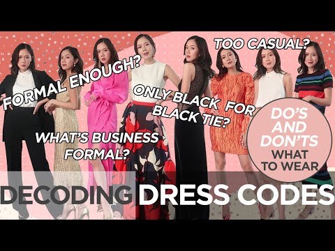 black tie and cocktail dress code