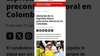 Segun Rt el candidato conservador lidera las eleccionea en Colombia (hasta el momento)