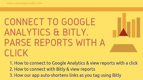 3. Connect Our UTM Builder to Bit.ly & Google Analytics. Get Reports with a Click