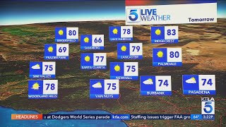 KTLA 5 News weather forecast - Monday Nov. 3, 2025