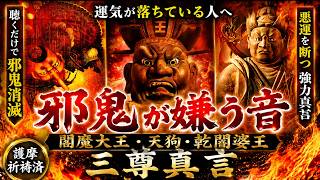 【聴くだけで邪気消滅/邪気が嫌がる周波数】閻魔大王/天狗/乾闥婆王の秘伝三尊真言21回【強力浄化】