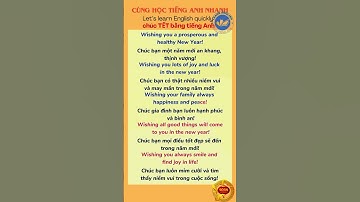 Cùng Học Tiếng Anh Với Nhau - Chúc tết Tiếng Anh