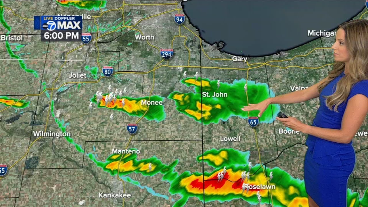 Parts of Chicago area under Severe Thunderstorm Watch - YouTube