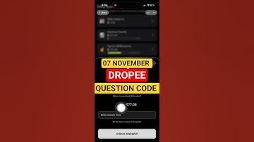 07 November Dropee Question of the day | Dropee Question of the day Today |