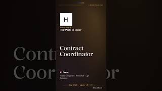 Contract Coordinator — HEC Paris in Qatar — Doha, Qatar #QatarJobs #LegalJobs #Shorts