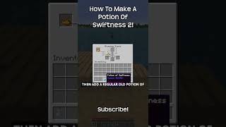 How To Make A Potion Of Swiftness 2 In Minecraft! How To Make A Potion Of Swiftness 2 In Minecraft!