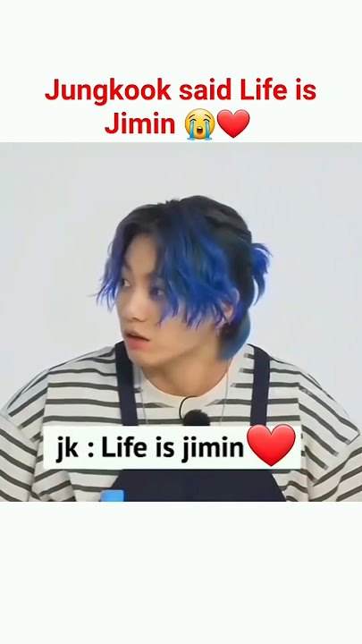 Jungkook said Life is Jimin 😭❤ but then he cover it as joke #jikook #kookmin #jikooklovers #btsarmy