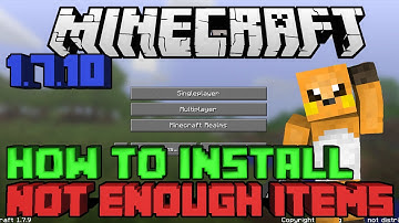 ★ Minecraft: How to install: Not Enough Items for 1.7.10