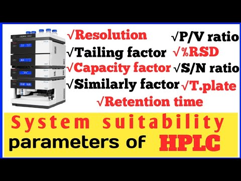 System suitability parameters of HPLC | Resolution | retention time | Tailing | System suitability