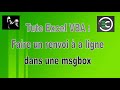 Excel VBA - Faire un saut de ligne dans une msgbox