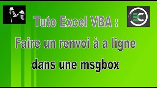 Excel VBA - Faire un saut de ligne dans une msgbox