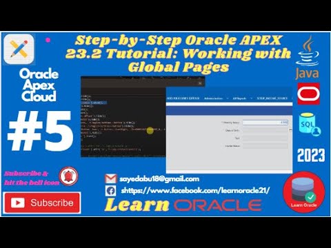 Step-by-Step Oracle APEX 23.2 Tutorial: Working with Global Pages ...