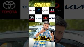 Official Complaint Numbers for All Car Brands in India 🔧✅ #marutisuzuki #mahindra #hyundai #tata