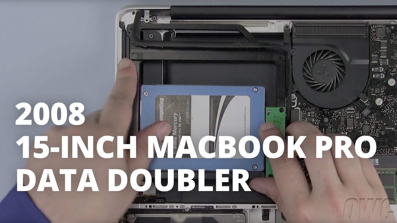 to Add a 2nd Hard Drive/SSD in 15-inch MacBook Pro (Late 2008) with OWC Data Doubler - YouTube