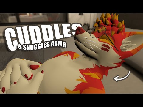 [Furry ASMR] Fox Cuddles with you (Brushing, Breathing, Blowing and Kisses) 🥰