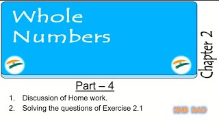 Whole Numbers Part 4  Cbse 6th Standard Mathematics