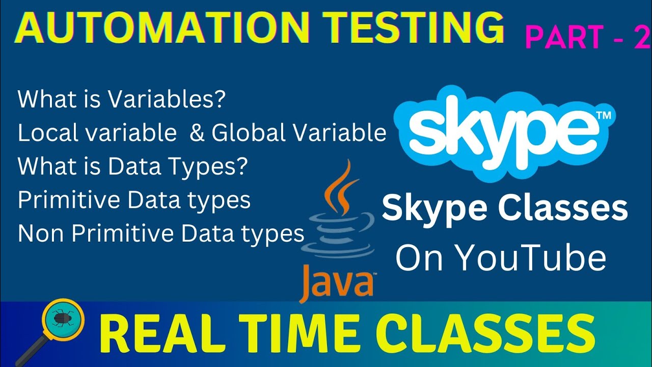 Variables and Data types || Software Testing Online Classes - YouTube