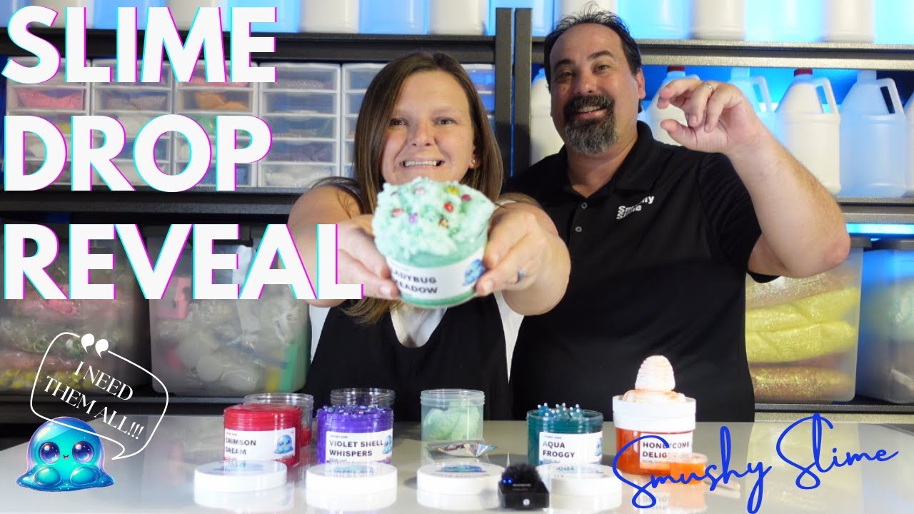 Smushy Slime Drop Reveal Aug 16 - Clear Slime Jelly Slime Snow Slime ...