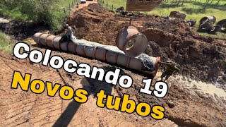 COLOCANDO NOVOS TUBOS NA ESTRADA 🛣️ Escavadeira hidráulica ( PARTE 5 FINAL )