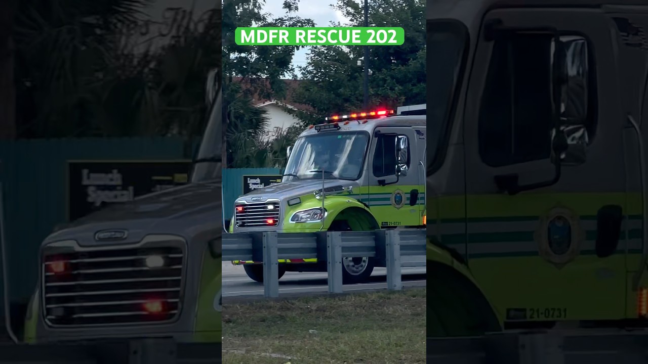 Miami-Dade Fire Rescue  R202 Responding