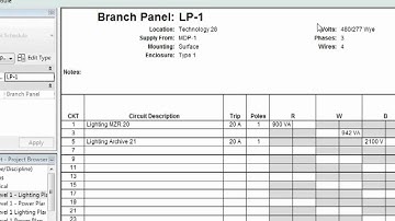 Revit MEP 2012 Tutorial - Electrical Systems: Panel Schedules