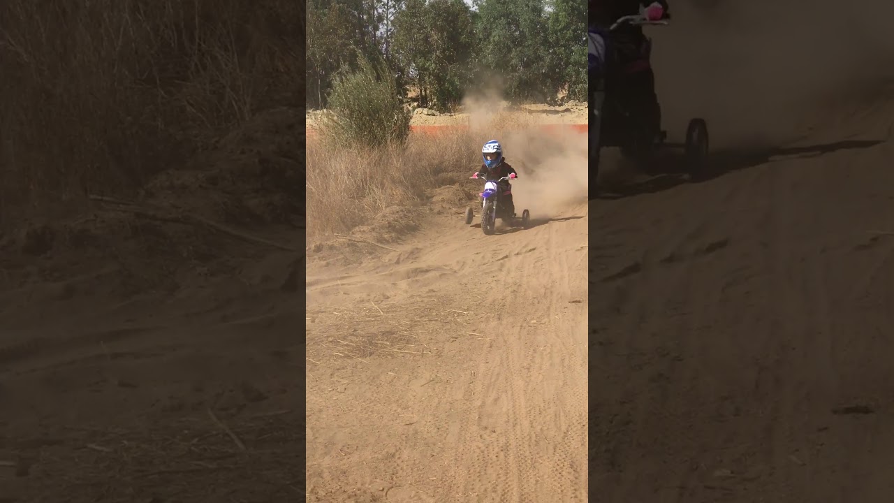 5 year old  girl ripping on PW 50