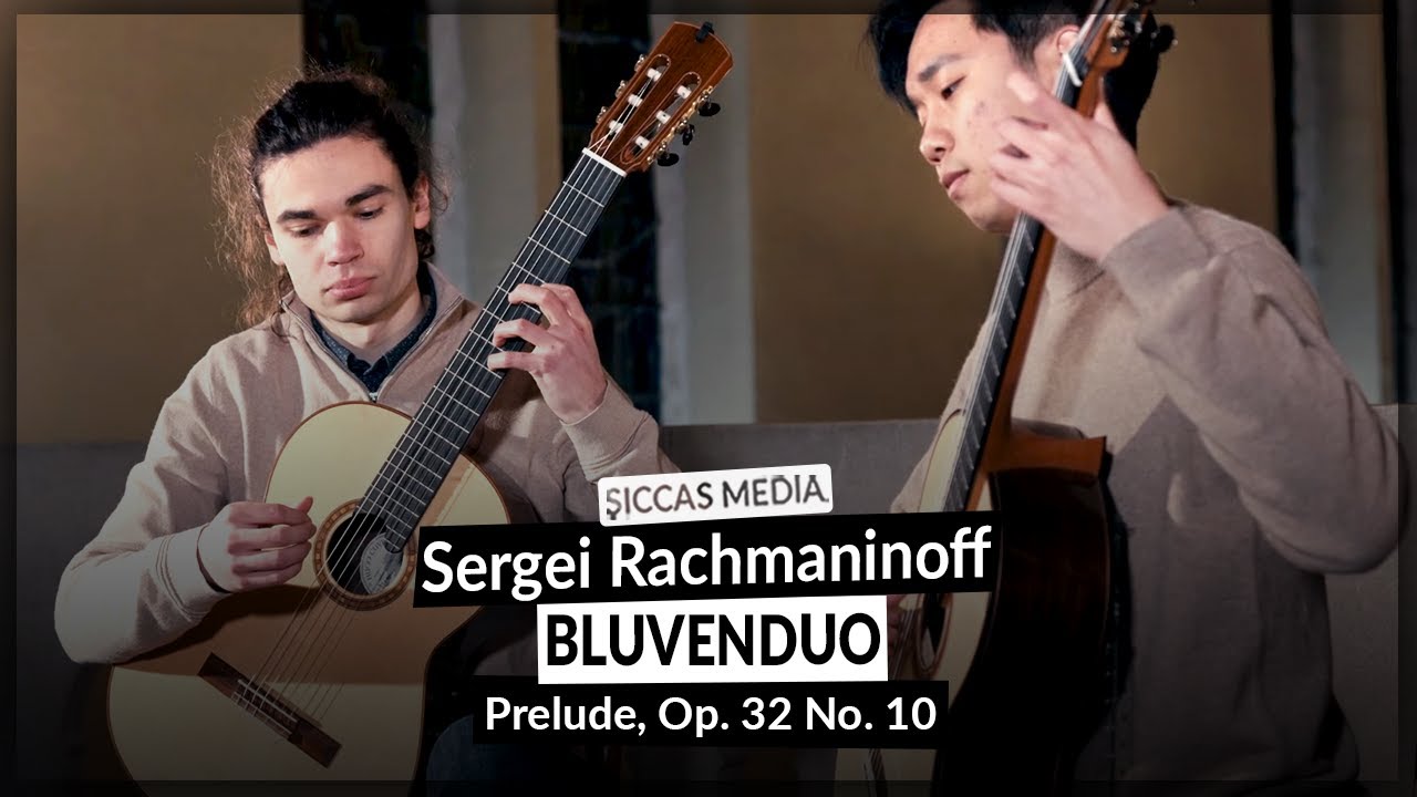 Rachmaninoff on CLASSICAL GUITAR | Bluvenduo play Prelude Op. 32 No. 10 by S. Rachmaninoff