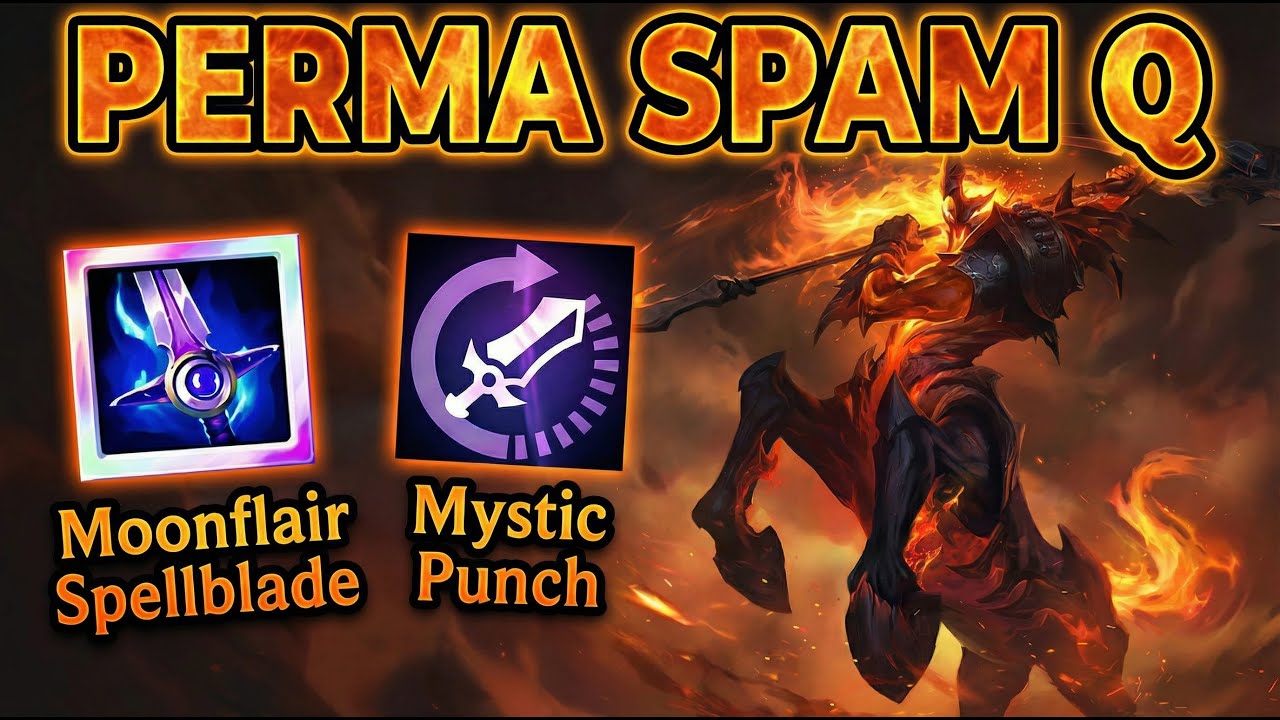 JUST SPAM Q HECARIM: Moonflair Spellblade + Mystic Punch COMBO | ARENA GAMEPLAY