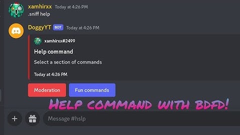 Help command with buttons! Bdfd