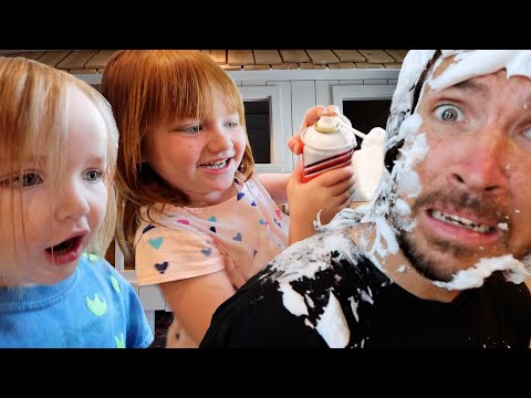 Adley’s HAiR SALON and SPA ✂  Dad gets a Makeover!!  first haircut, shaving cream, and luxury wash!