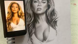 Drawing with Beyoncé, in charcoal. #artdaily #art #charcoal #beyonce #artist #charcoaltutorial