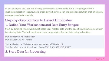 How to Handle Duplicate Records in Excel VBA
