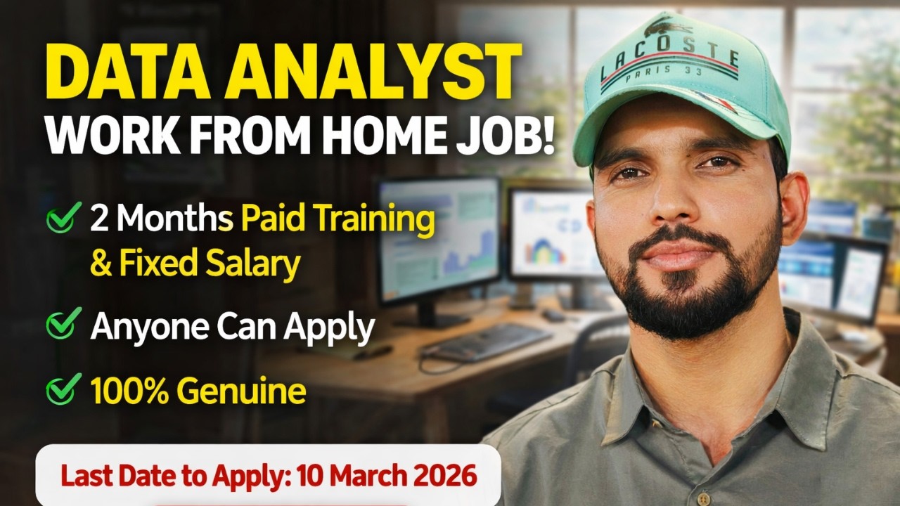 👉 🔥 Data Analyst Work From Home Job | 2 Months Paid Training 💻 Apply ...