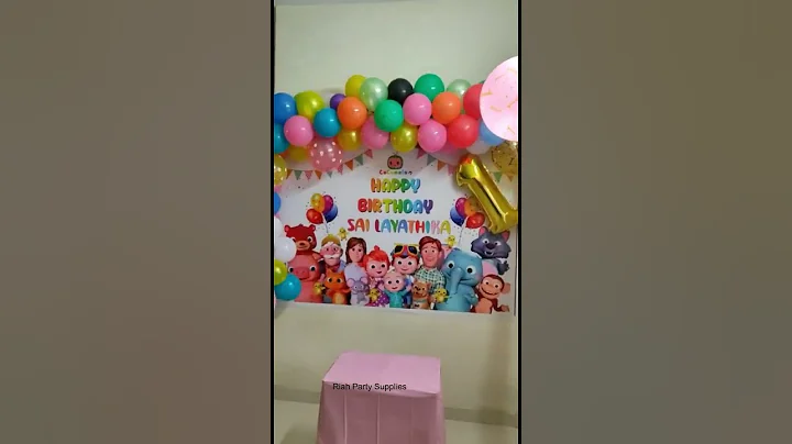 Customize Your Kid's Birthday: Cocomelon Themed Birthday Decoration #shorts #youtubeshorts