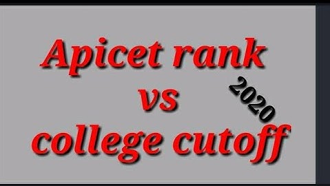 APICET rank wise college predictor