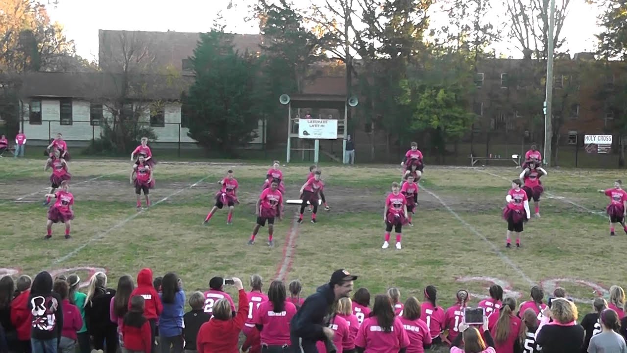 2015 NDA 7th Grade Powder Puff Cheerleaders Halftime Routine YouTube