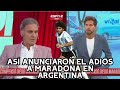 🚨😭Así dieron a conocer el ADIÓS a Maradona en Argentina | Diego Armando Maradona falleció