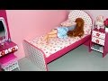 How to make a cardboard bed for dolls - miniature crafts DIY *no hot glue gun*