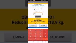 APP Calcular Índice de Masa Corporal (IMC) screenshot 1