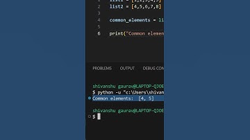 how to find common elements in two lists ( python for beginners ) #python #lists