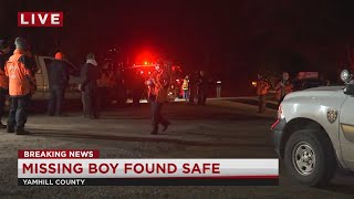 Missing 5-year-old boy in Yamhill County found safe