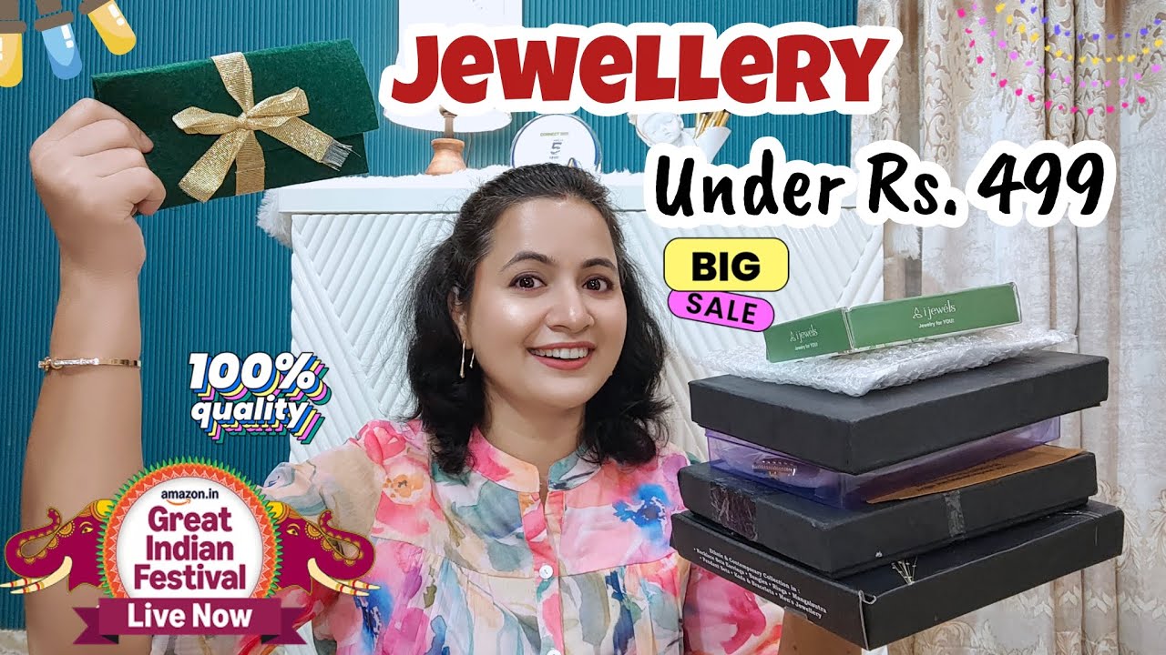 Under Rs. 499 Amazon Festive & Wedding Special Jewellery Haul 💕 | Neema's Corner 